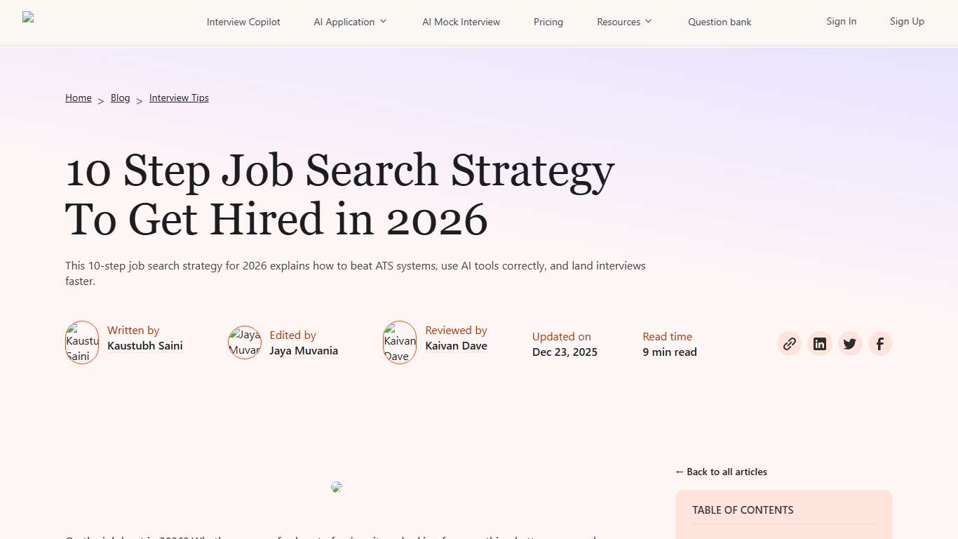 10 Step Job Search Strategy To Get Hired in 2026